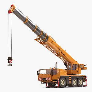 compact mobile crane rigged 3d max