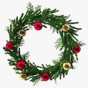 Christmas Ball Wreath 3D model