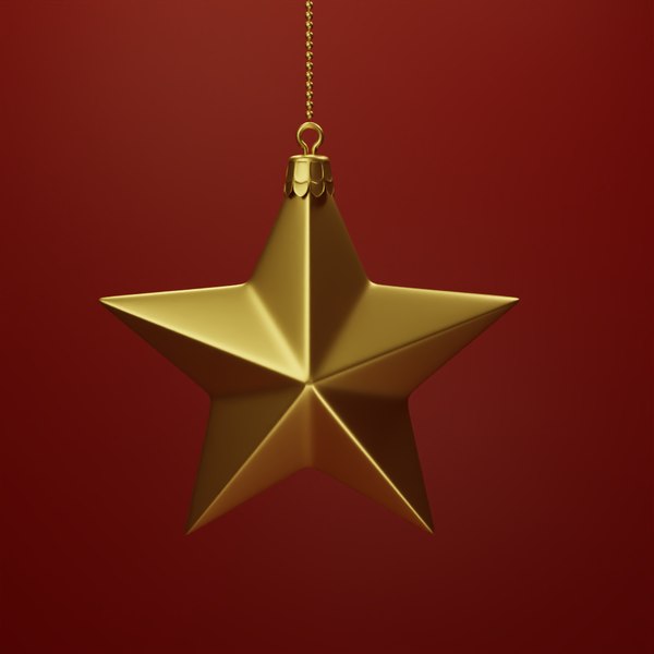 holiday gold star 3D model