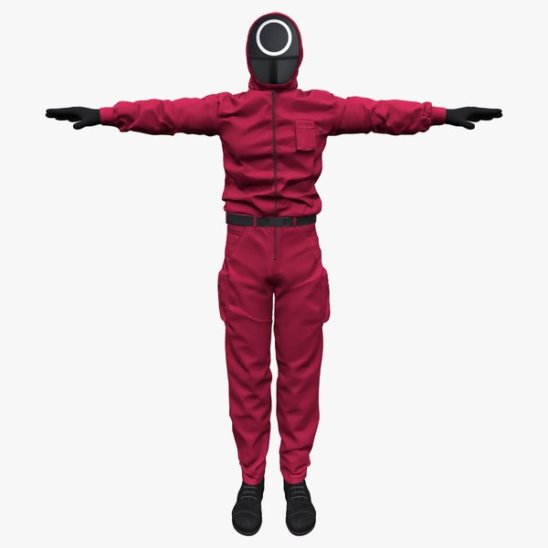 Squid Game Red Guard Outfit 3D 모델 TurboSquid 2008740