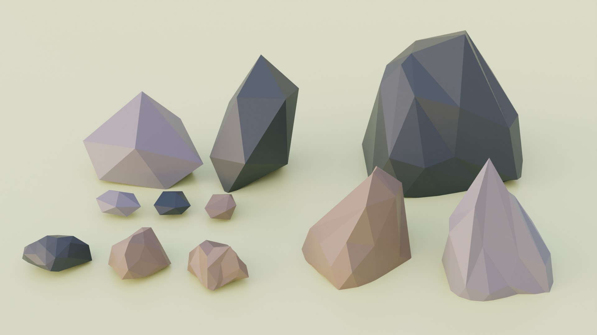 Low Poly Trees Rocks And Bushes Asset Pack 3D Model - TurboSquid 1985203