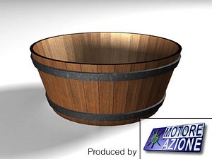 3d wooden vat model