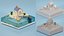 3D Island house on the beach model
