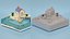 3D Island house on the beach model