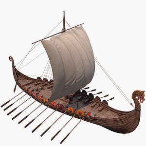 3D Viking Drakkar Ship model