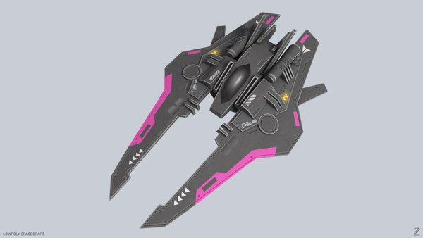 modelo 3d nave espacial de baja poli - TurboSquid 2390604