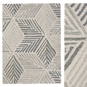 Karari Blue Hand Hooked Wool Rug model