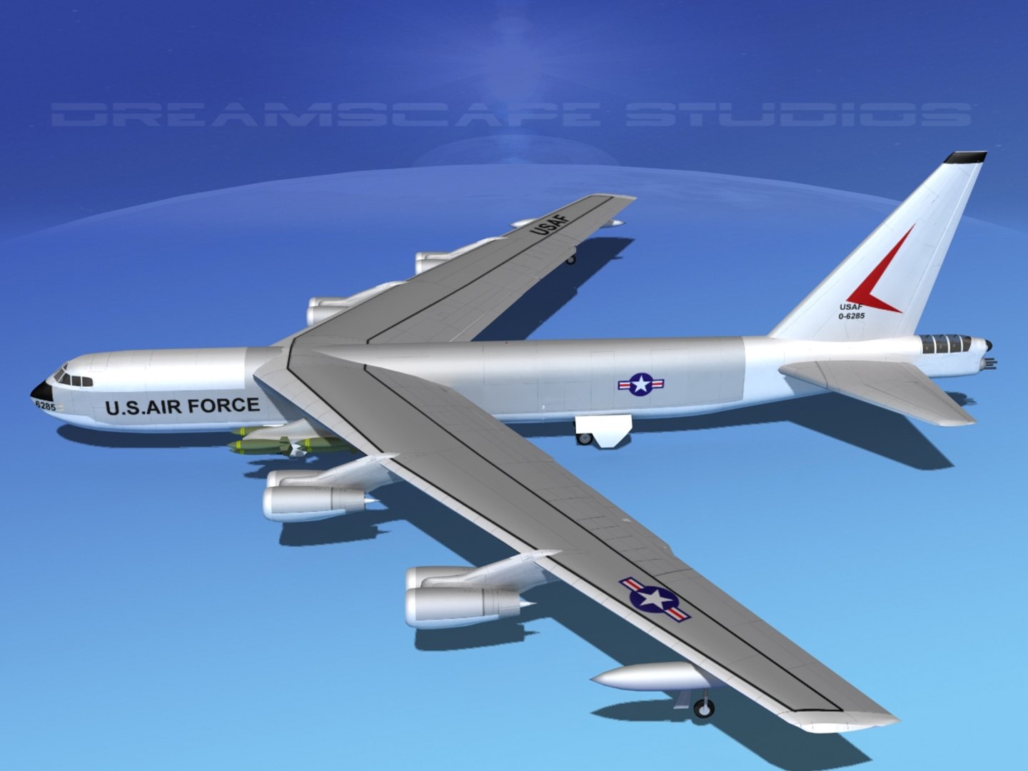 Stratofortress Boeing B-52 Bomber 3d Model