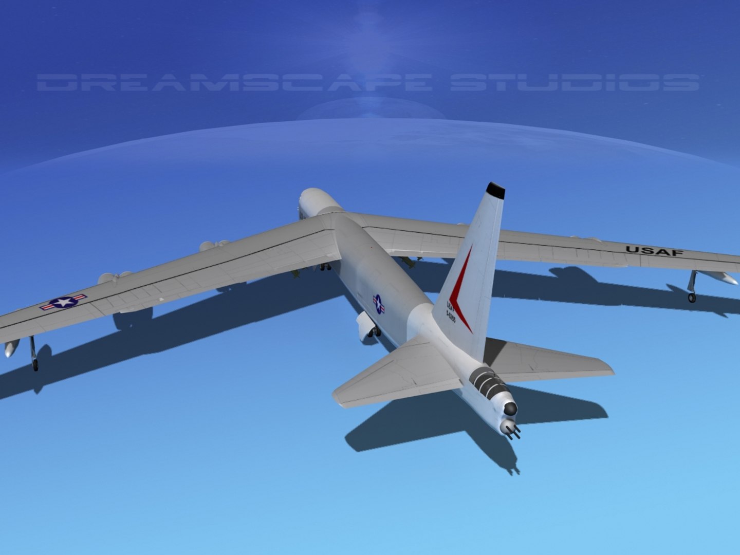 Stratofortress Boeing B-52 Bomber 3d Model