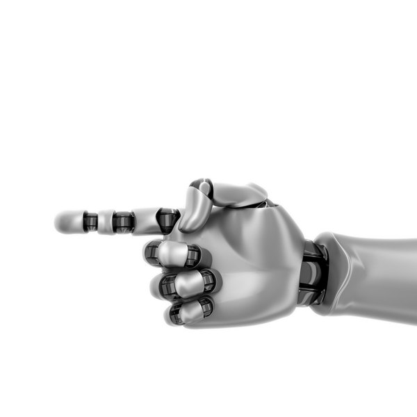 3d robotic hand rigged model