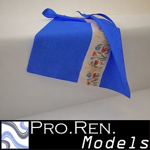 3d model blue towel -