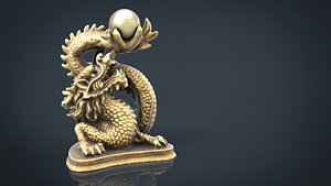 chinese dragon statue 3D model