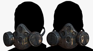 3D Gas mask respirator scifi futuristic 3D model