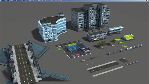 3D pack city buildings props model - TurboSquid 1484681