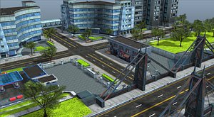City Buildings and Props Pack - low poly