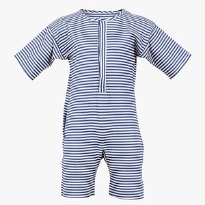 Male Retro Swimsuit Remastered 3D model