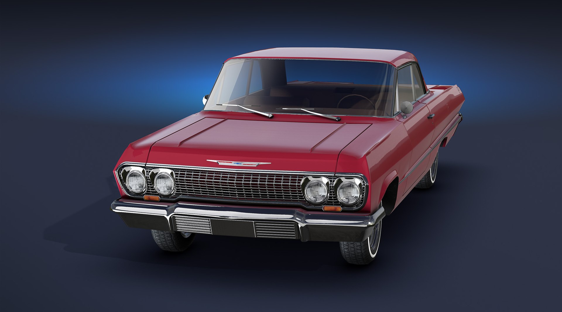 Retro Chevrolet Impala 1963 3D Model - TurboSquid 1399134
