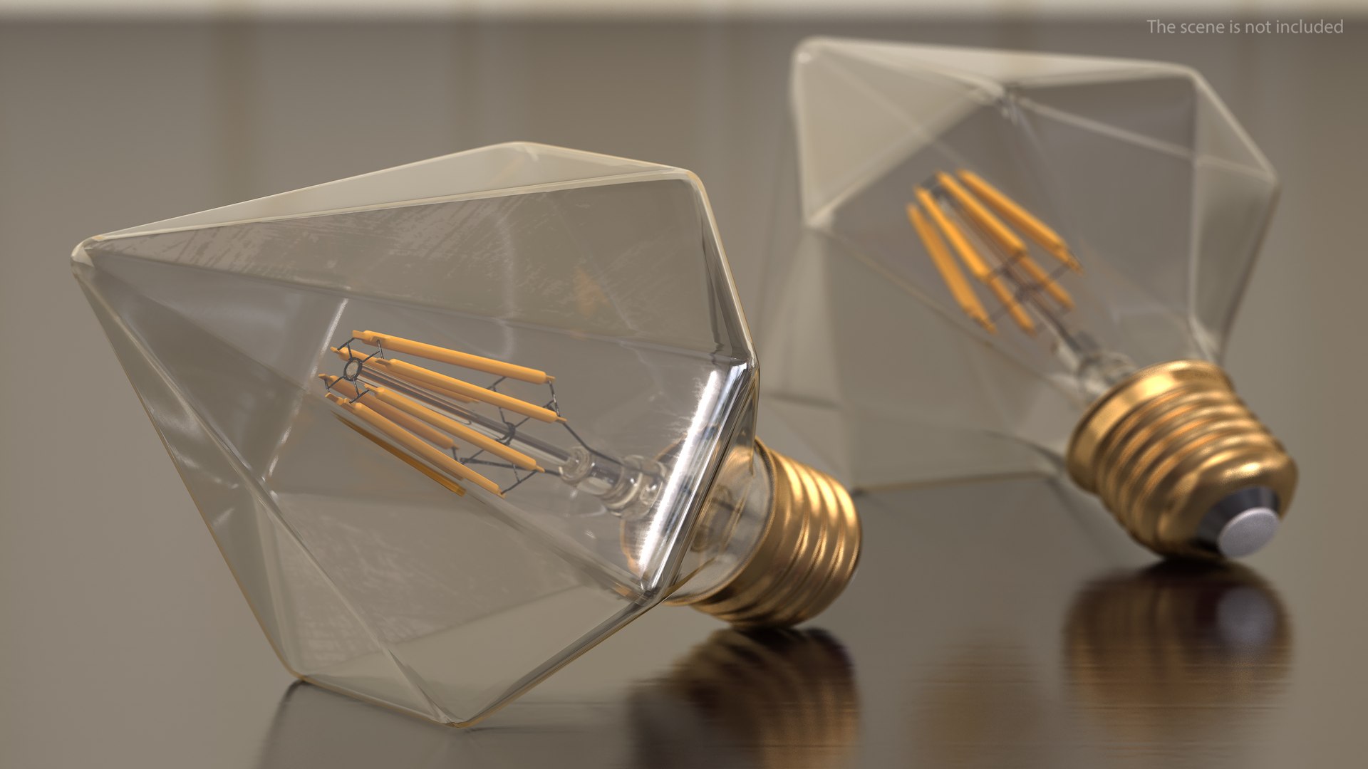 Diamond shape filament led light 3D model - TurboSquid 1646963