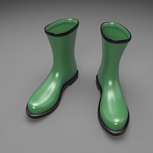 3D mens  ribber  green  boots