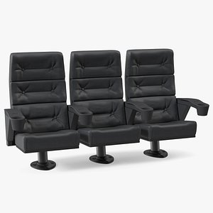 Phantom P40 Leather Cinema Chairs for Three Places 3D model