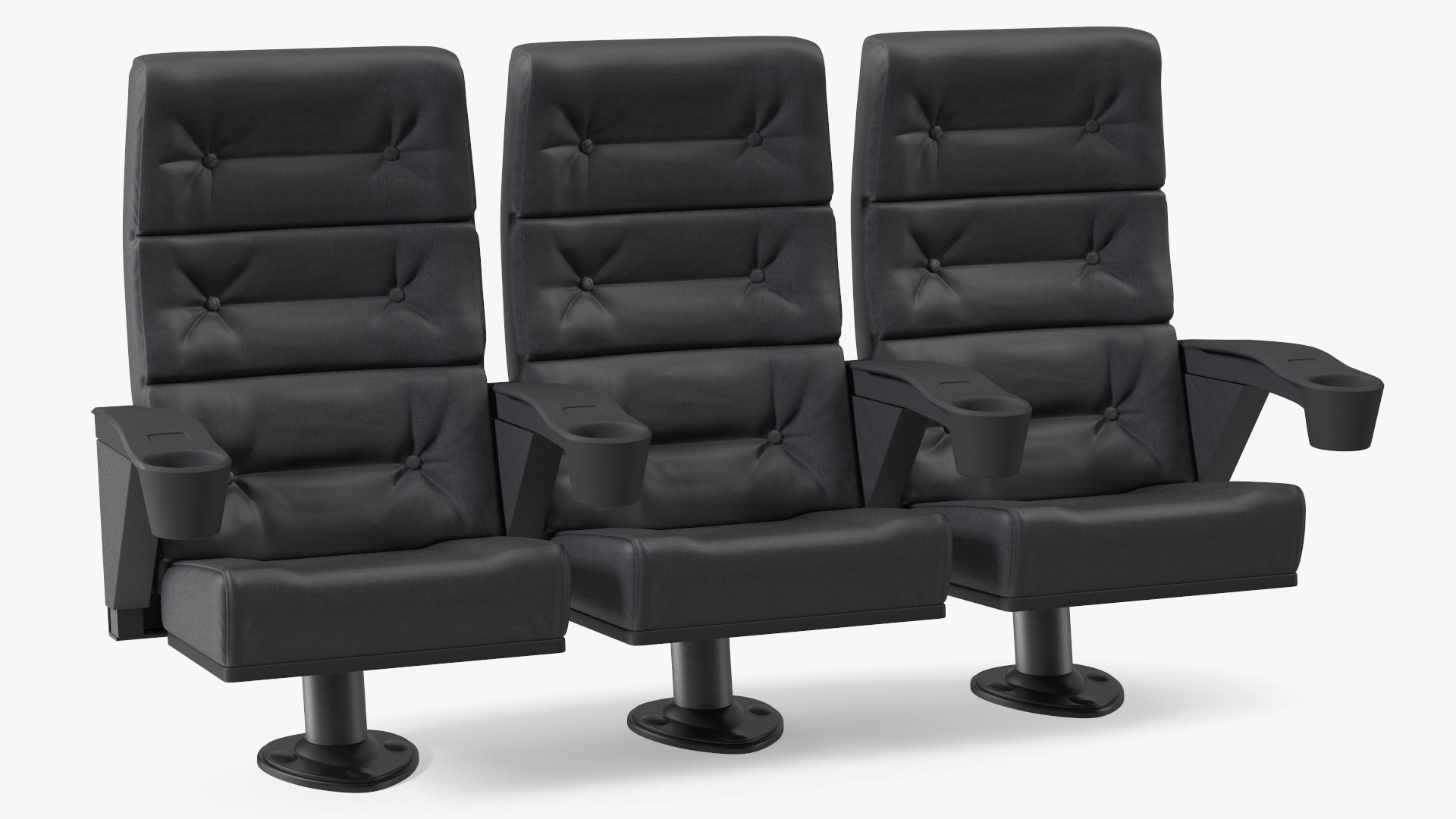 Phantom P40 Leather Cinema Chairs for Three Places 3D model preview