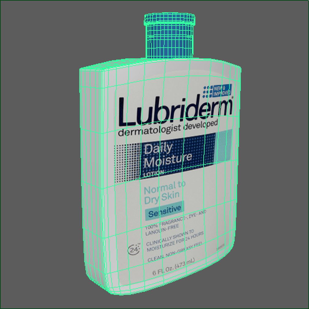 3d model lubriderm lotion bottle