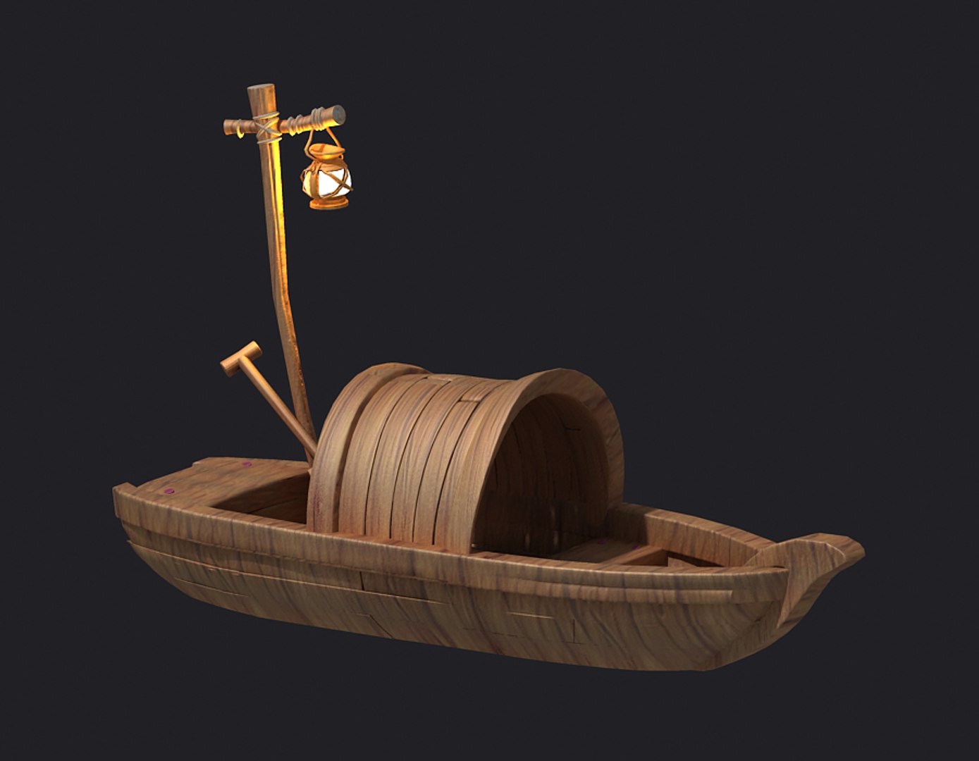 Wooden Boat Cartoon Raft 3D Model - TurboSquid 1617081