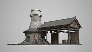 3D ancient building blacksmith