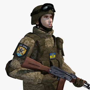 Ukrainian soldier 3D