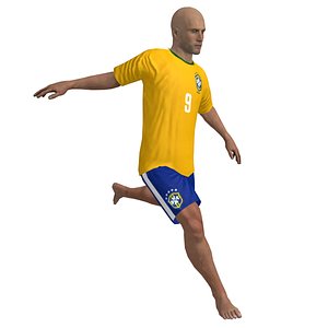 3d beach soccer player rigged