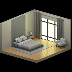 3D model Quarto isometrico