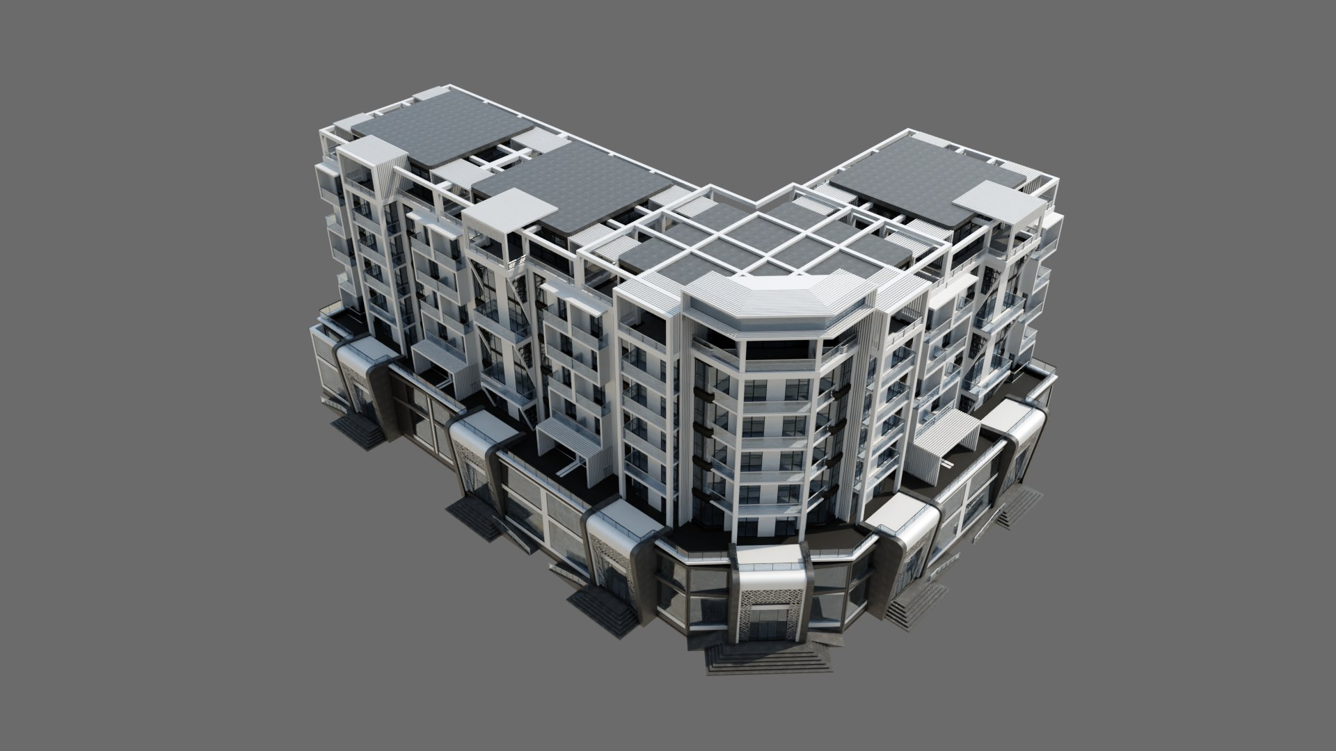 Residental Building 3D Model - TurboSquid 2029052