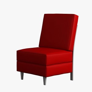 3d model chair armless