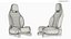 Contoured Vehicle Driver Seat Brown
