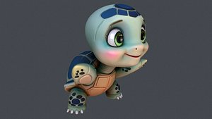 3D model Cute Turtle 3D print model