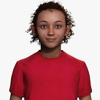 Sabrina - Realistic Africain Girl kid Low-poly