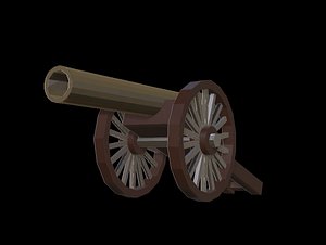 3D model Cannon Low poly