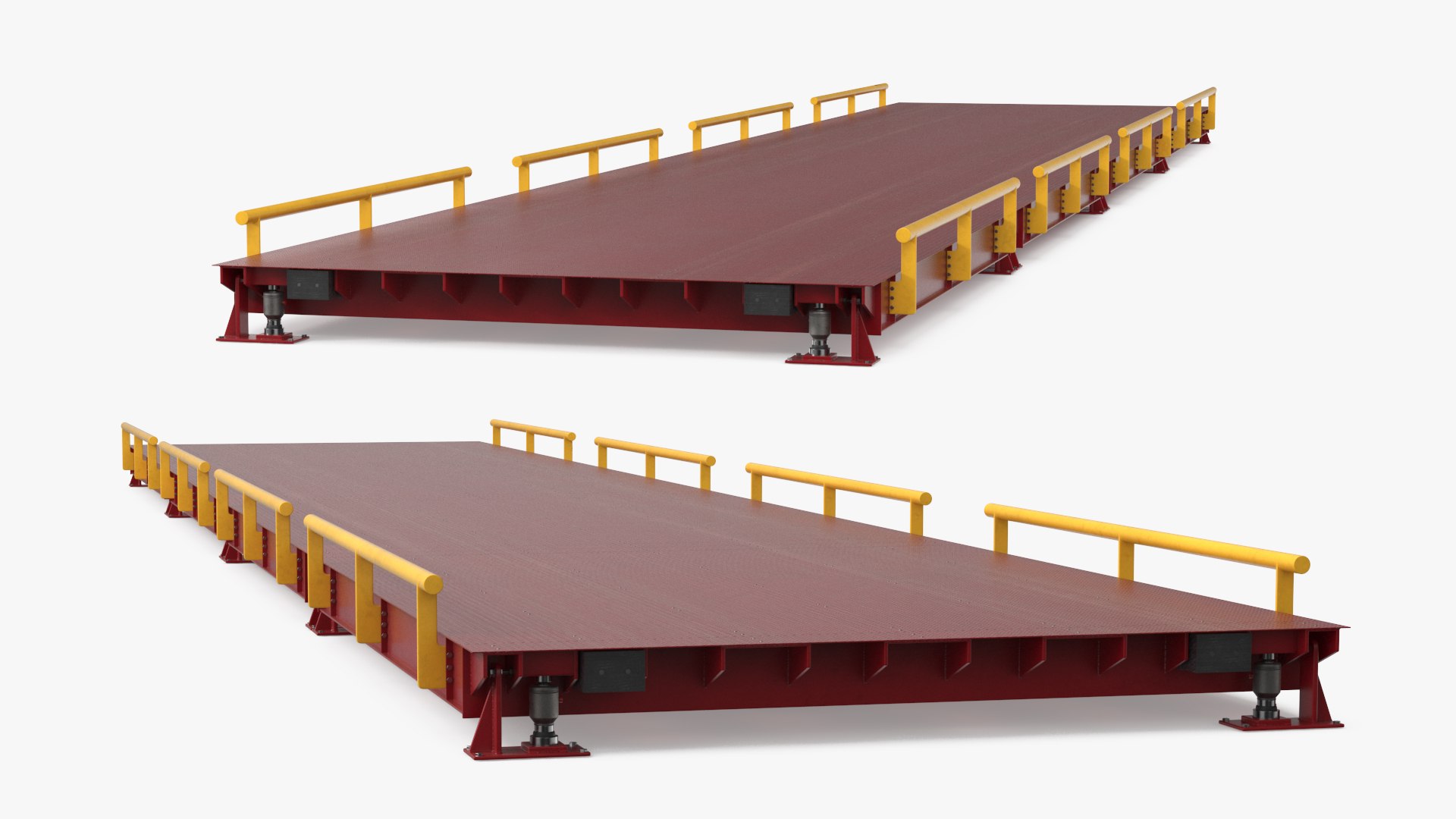 3D Modular Truck Scale Platform Red - TurboSquid 2447303