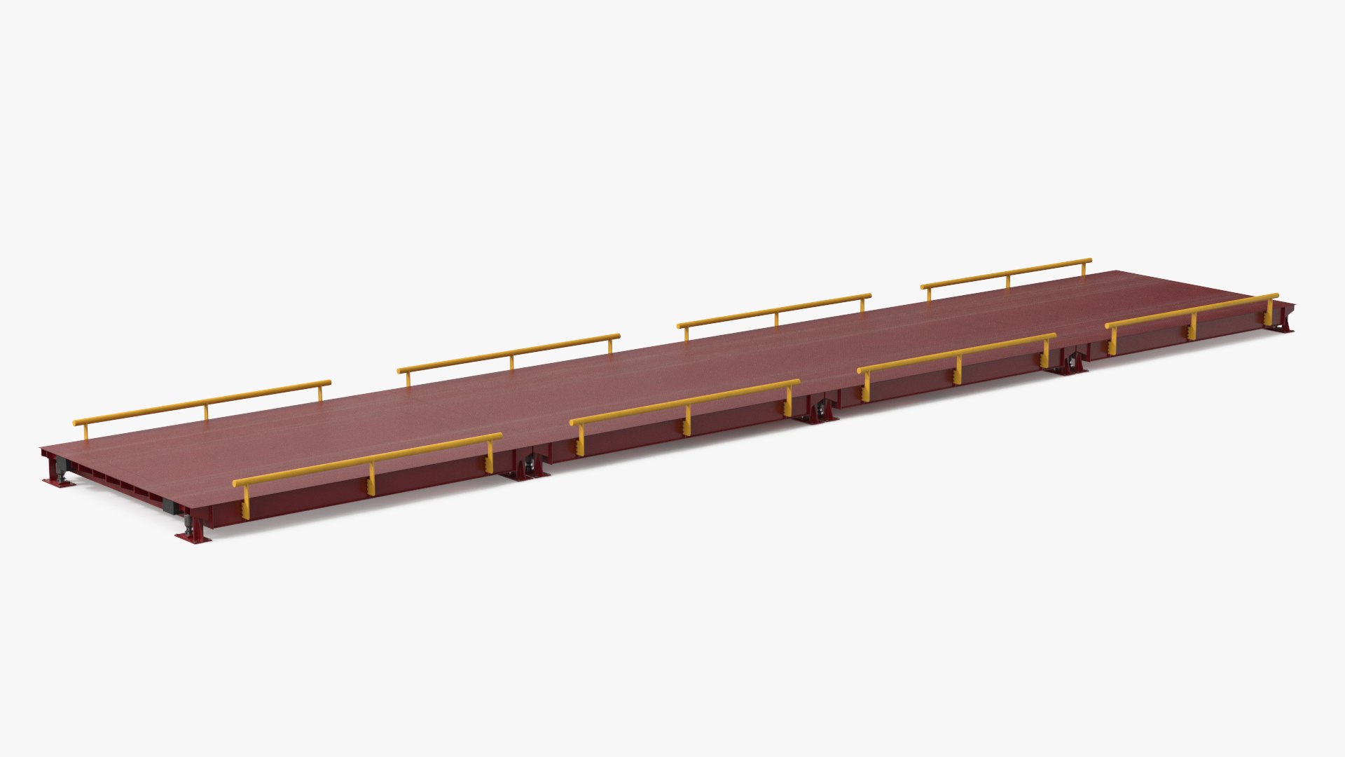 Modular Truck Scale Platform Red 3D model preview