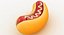 Cartoon Grill Hot Dog with Sauce
