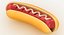 Cartoon Grill Hot Dog with Sauce