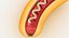 Cartoon Grill Hot Dog with Sauce