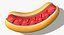 Cartoon Grill Hot Dog with Sauce