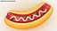 Cartoon Grill Hot Dog with Sauce