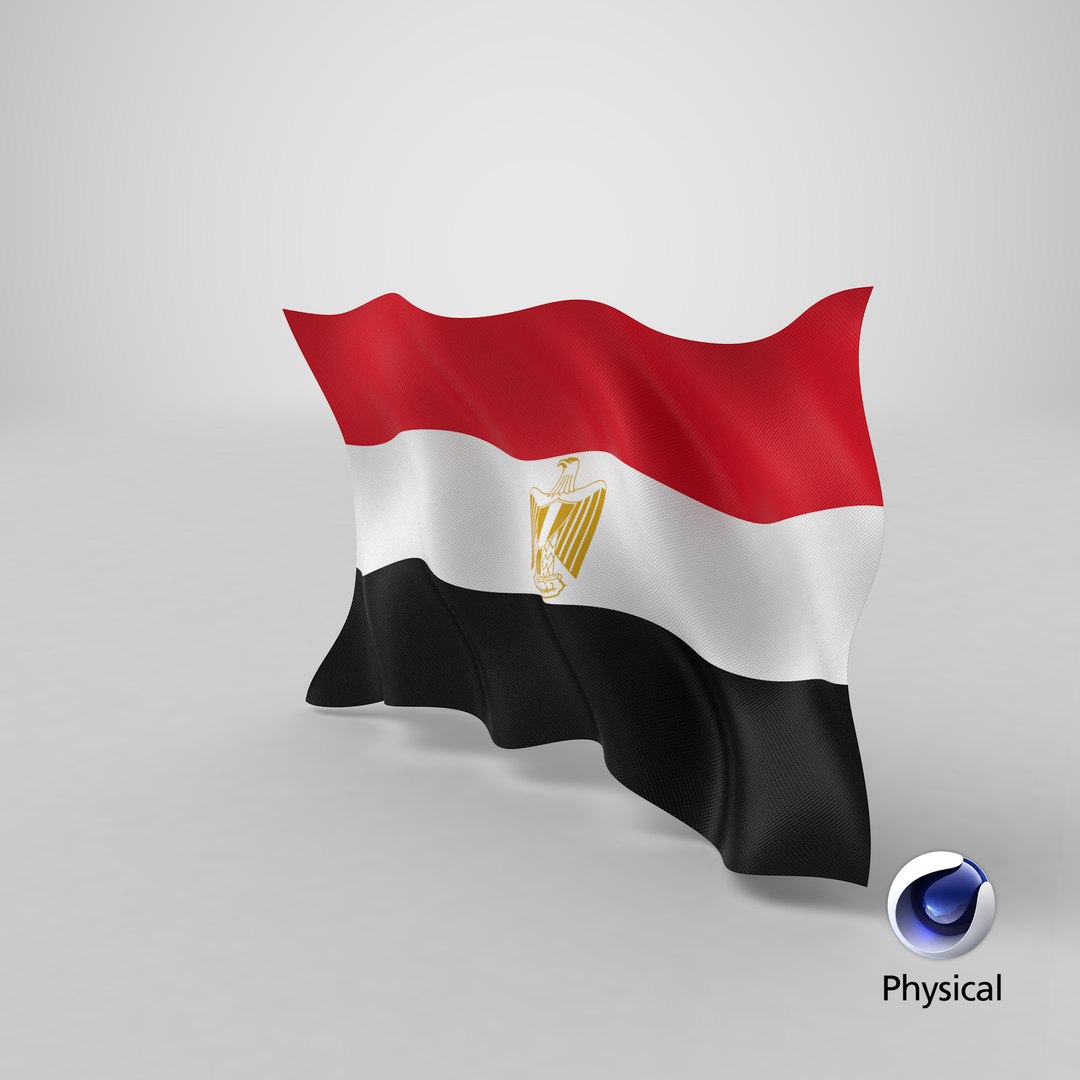 Realistic Egypt Flag 3d Turbosquid 1613694 4643