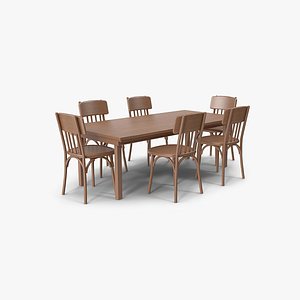 3D model Table And Chairs