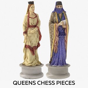 queens chess pieces model