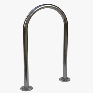 Inverted U bicycle rack