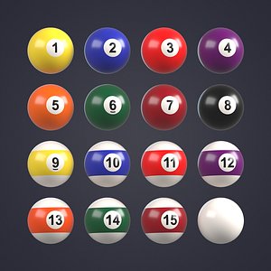 3D Billiard balls model