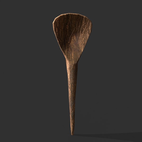 3D model Medieval Long Wooden Spoon